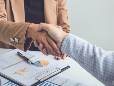 A handshake showing partnership